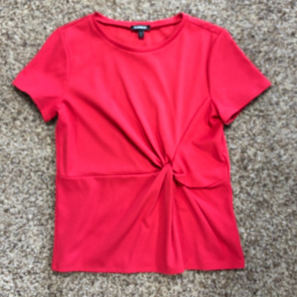 Express Twisted Front Tee - Red - Women's Size L - Preowned - 2160